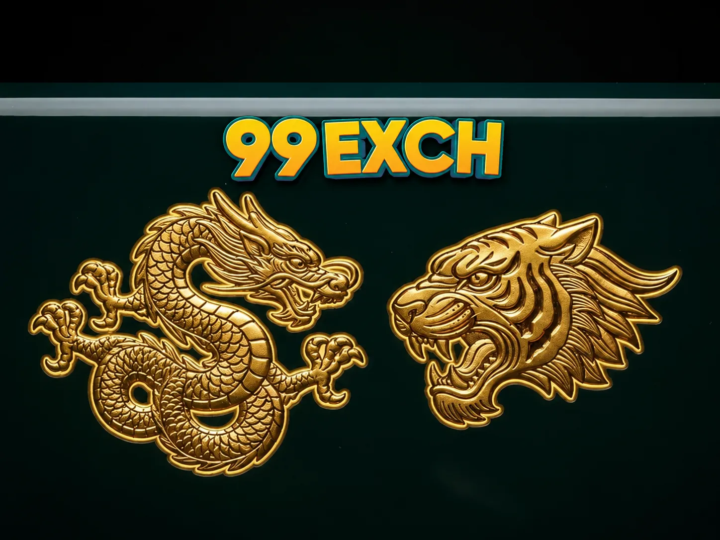 Dragon Tiger cards face-up on the table