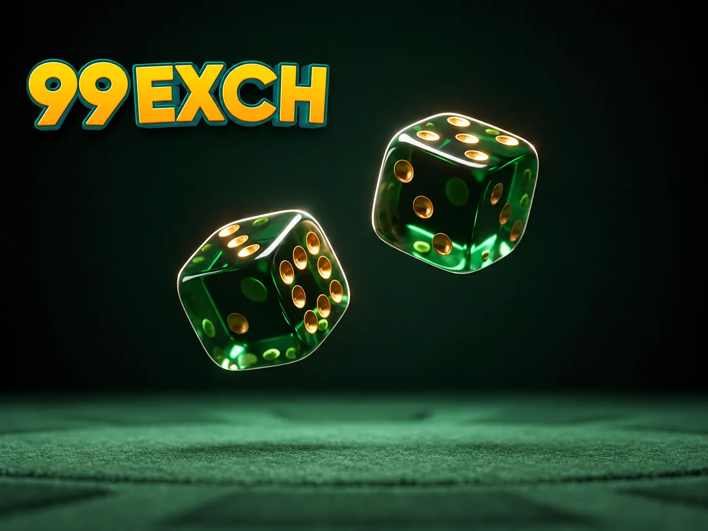 Dice tumbling across a casino game board